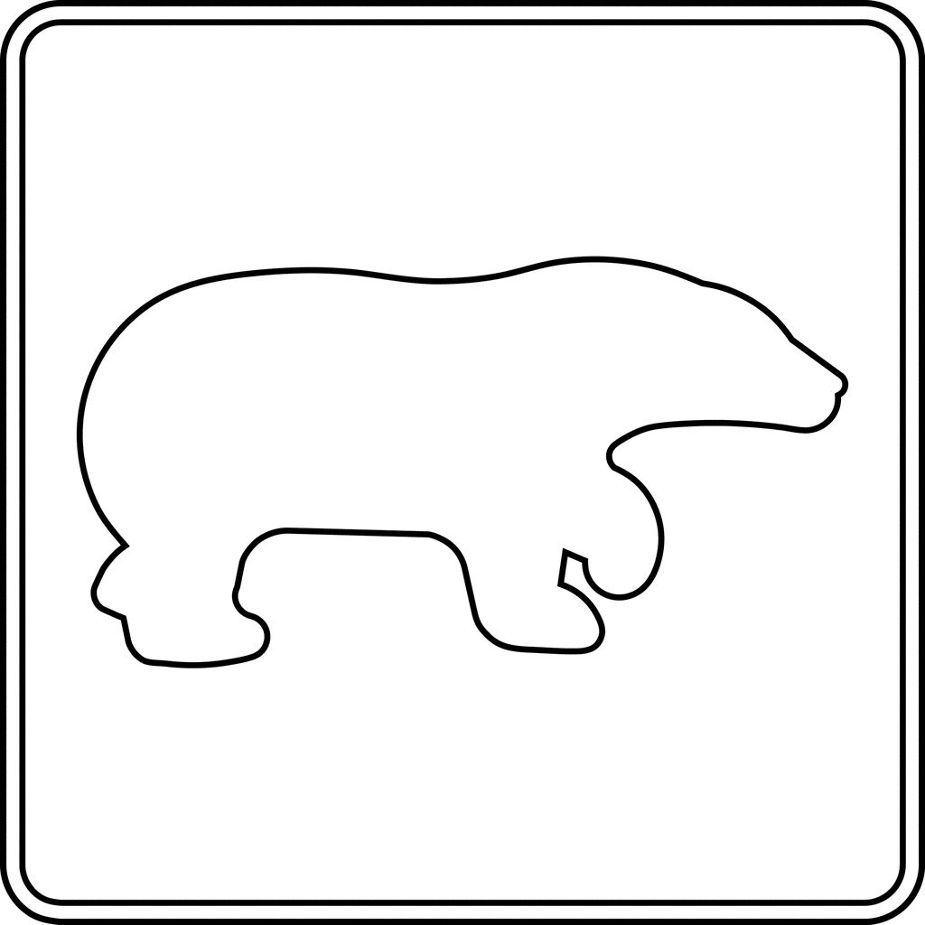 Bear Viewing Area Outline   Clipart Etc