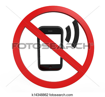 Clip Art   No Cell Phone Sign  Fotosearch   Search Clipart    