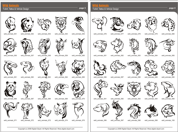 Digital Clipart Comwild Animals Clipart   Extreme Vector Clipart For