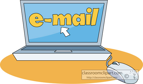 Email   Sending Email Fron Laptop 01   Classroom Clipart
