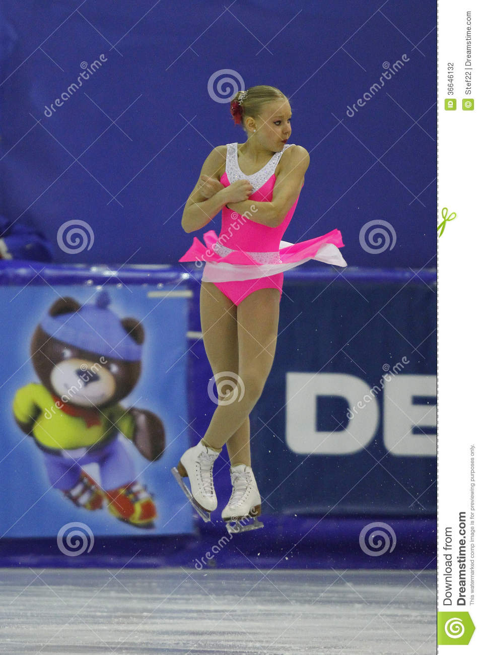Figure Skating   Unknown Female Athlete Performs During The European    