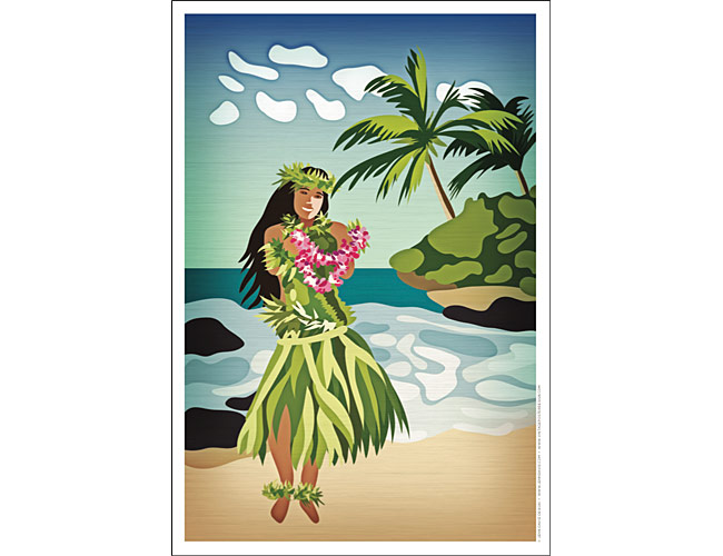 Hawaiian Hula Girl Hawaiian Hula Girl Poster