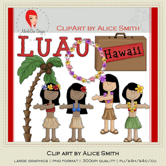 Hawaiian Luau Clipart By Alice Smith