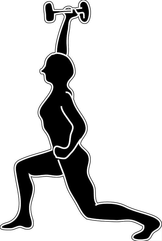 Here Comes A Couple Of Female Silhouettes From A Fitness Situation 