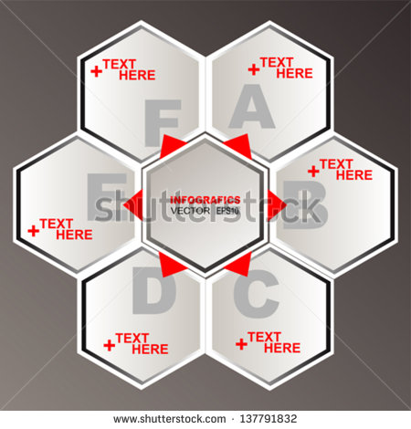 Hexagonal Infographics  Vector Illustration   Stock Vector