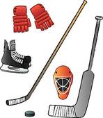 Hockey Gear   Royalty Free Clip Art