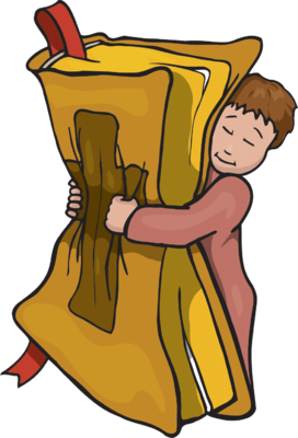 Little Boy Hugging Bible   Bible Clip Art   Christart Com