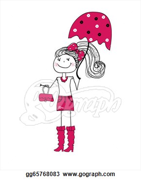 Little Fashionista In Purple  Fashi  Clipart Drawing Gg65768083