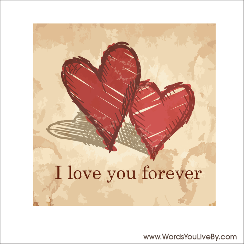 Love You Forever Valentines Wall Plaque