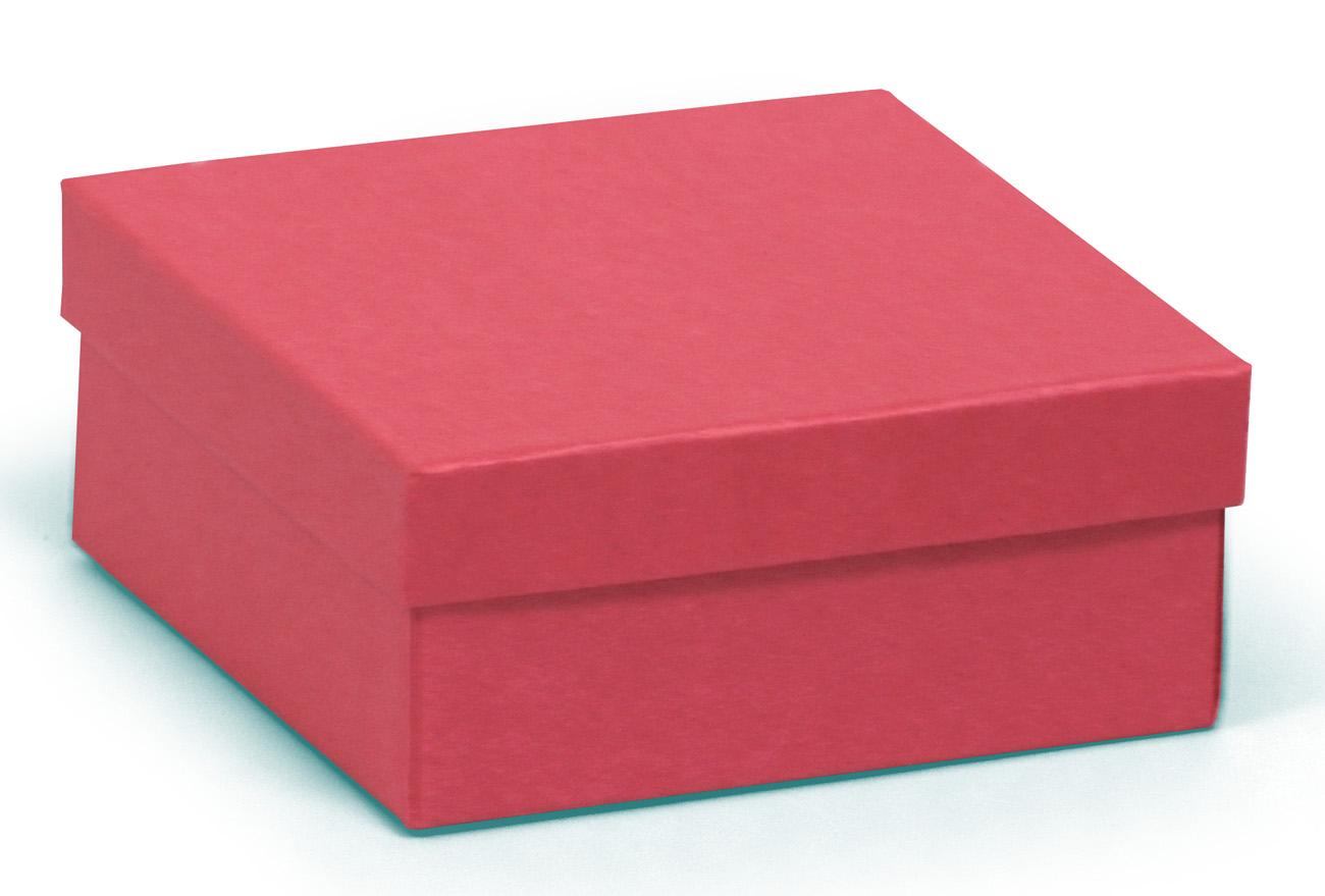 Square Kraft Recycled Red Jewellery Box   Recycled Chocolate Gift Box