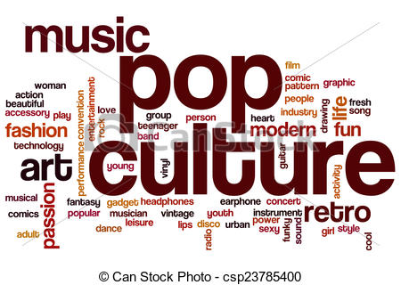 Stock Illustration   Pop Culture Word Cloud   Stock Illustration