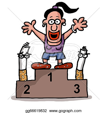 Stock Illustration   She Quits Smoking  Clipart Drawing Gg66619832