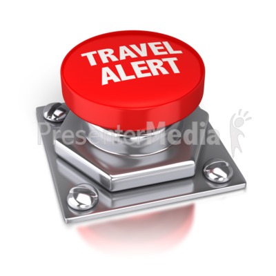 Travel Alert Red Button   Signs And Symbols   Great Clipart For