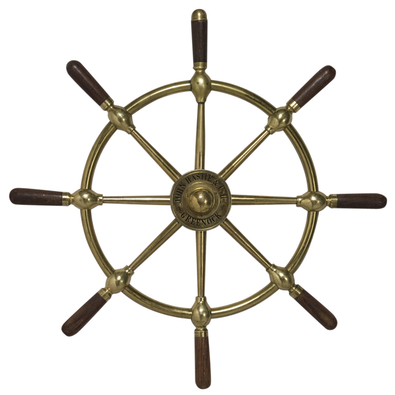 Vintage Bronze Ship S Steering Wheel At 1stdibs