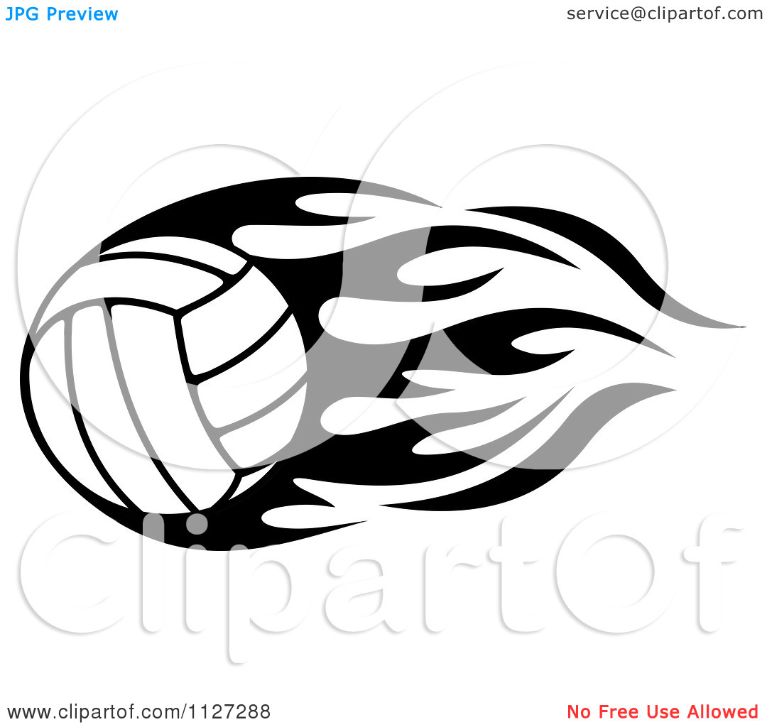 Volleyball Clipart Black And White Clipart Of A Black And White