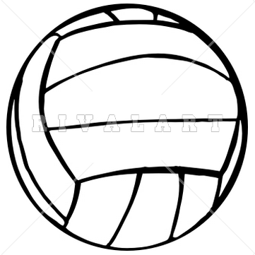 Volleyball Clipart Black And White Volleyball