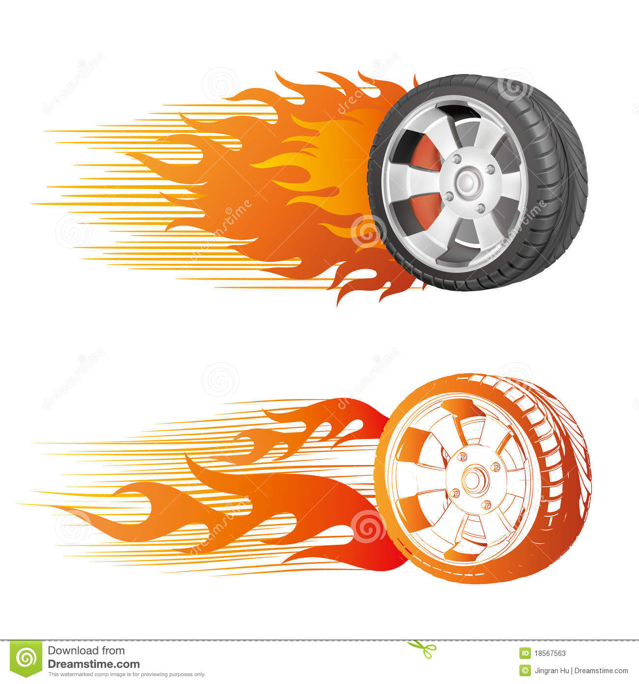 Wheel And Flame Stock Photos   Image  18567563