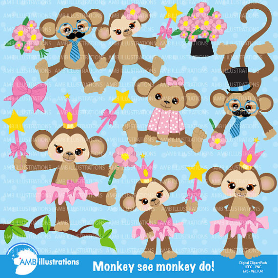 80 Off Monkey Clip Amonkey Girl Clipart Monkey Ballet Clipart    
