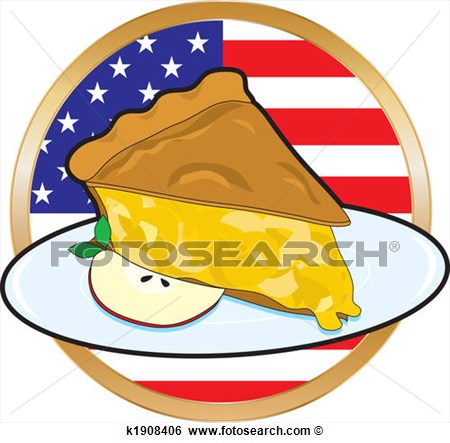 Apple Pie American Flag K1908406   Search Clip Art Drawings Fine Art