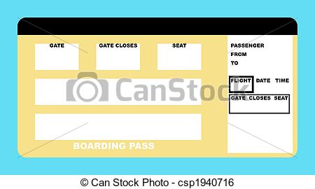Blank Airline Ticket Clip Art