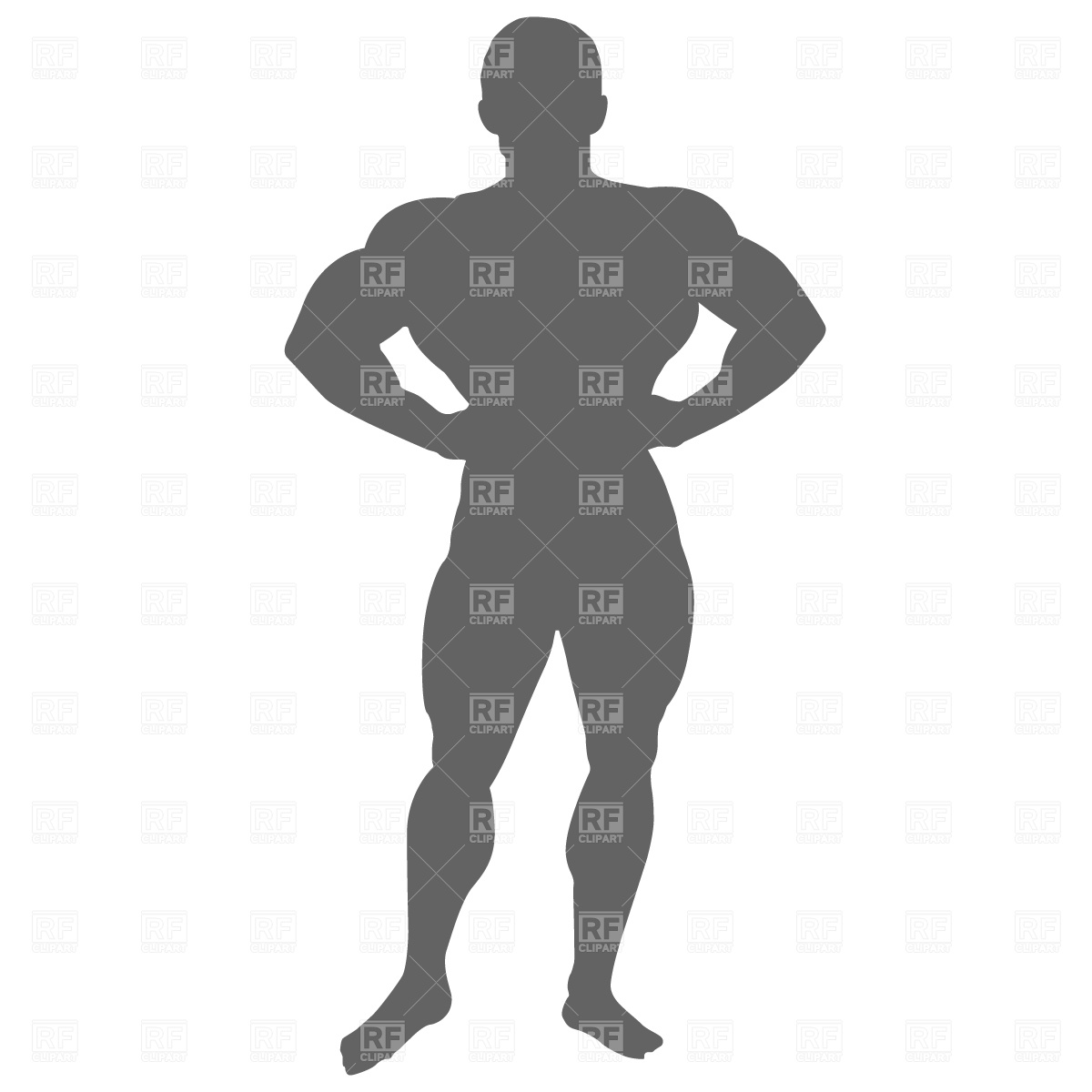 Bodybuilder Silhouette People Download Royalty Free Vector Clip Art