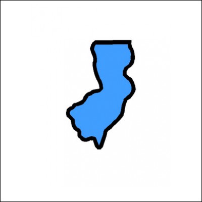 Bumper Sticker With New Jersey Map Outline State