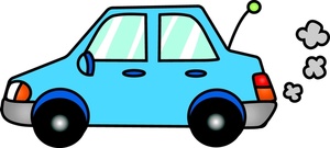 Cars Clipart Image   Light Blue Compact Car Putting Along In This