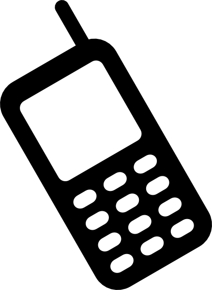 Cell Phone Clipart Black And White   Clipart Panda   Free Clipart