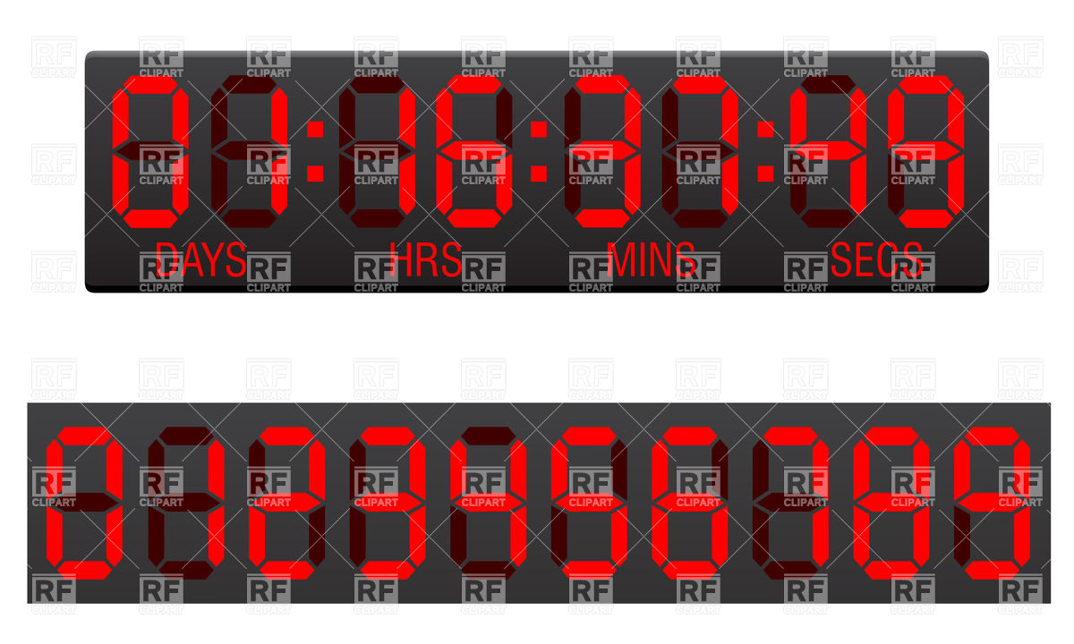     Digital Countdown Timer 27892 Download Royalty Free Vector Clipart