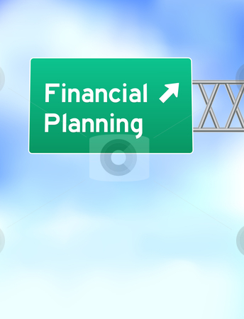 Financial Planning Highway Sign Stock Vector Clipart Financial    