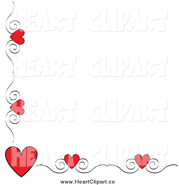 Heart And Swirl Corner Border Heart Clip Art Pams Clipart