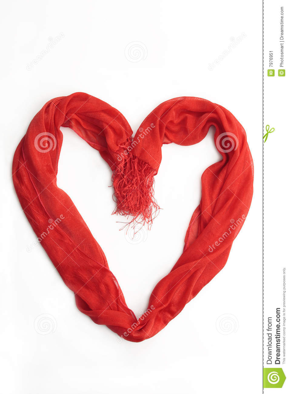Heart Made Of A Red Scarf Stock Image   Image  7976951