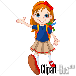 Related Schoolgirl Walking Cliparts  