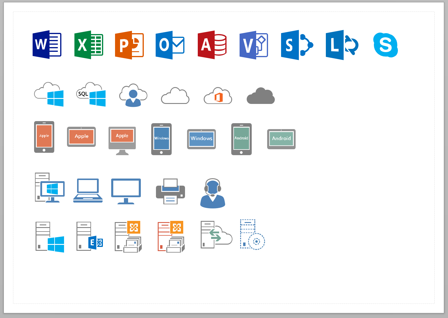 The Visio Stencil For Sharepoint  Exchange Lync And Office 2013