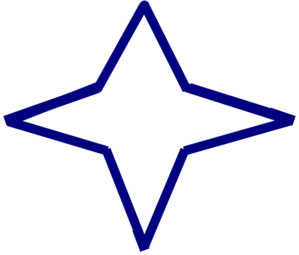 Blue Four Point Star Clip Art At Clker Com   Vector Clip Art Online