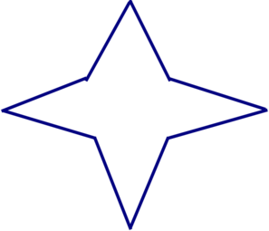 Blue Four Point Star Clip Art At Clker Com   Vector Clip Art Online