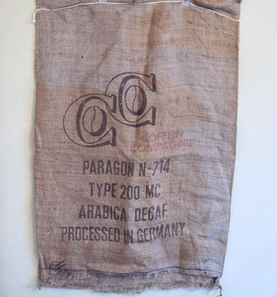 Burlap Bag  Croker Sack  Large 28x41 Arabica Coffee Bag From Germany