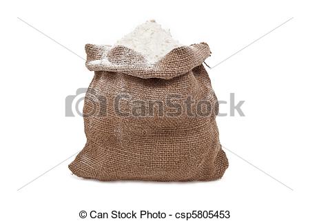 Burlap Sack With Flour   Csp5805453