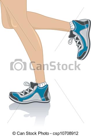 Clip Art Of Running Legs   Cropped Illustration Featuring The Legs