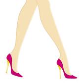 Clipart Of Legs In Pink Shoes K5446161   Search Clip Art Illustration