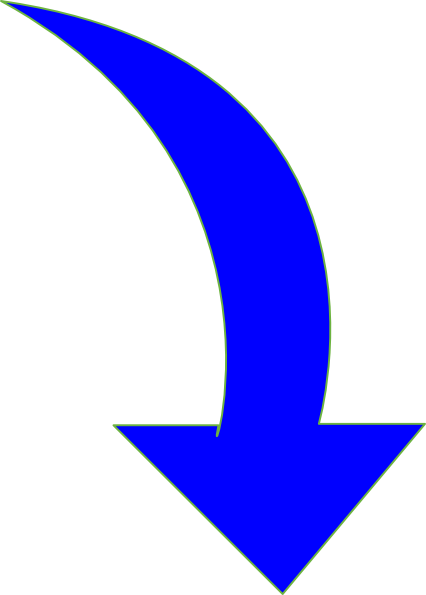 Curved Arrow Bright Blue Clip Art At Clker Com   Vector Clip Art