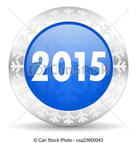 Drawing Of New Year 2015 Blue Icon Christmas Button New Years Symbol