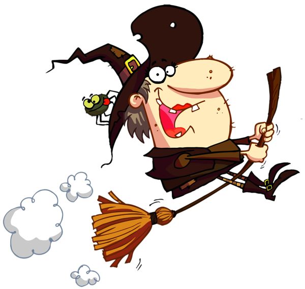 Halloween Witch Clip Art   Clip Art Holiday Scrapbook Cards Images