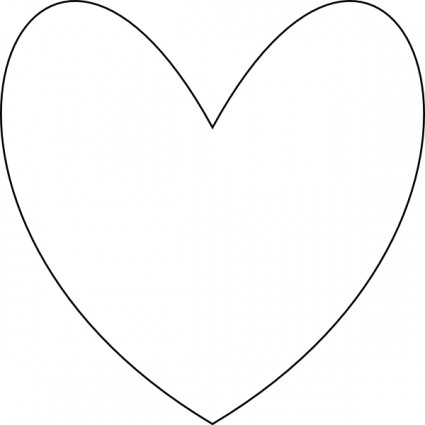Heart Outline Clip Art Free Vector 37 71kb