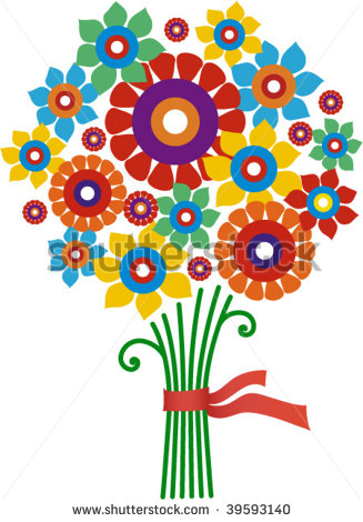 Isolated Flower Bunch Stock Vector Illustration 39593140