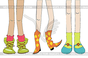 Legs And Shoes   Vector Clip Art