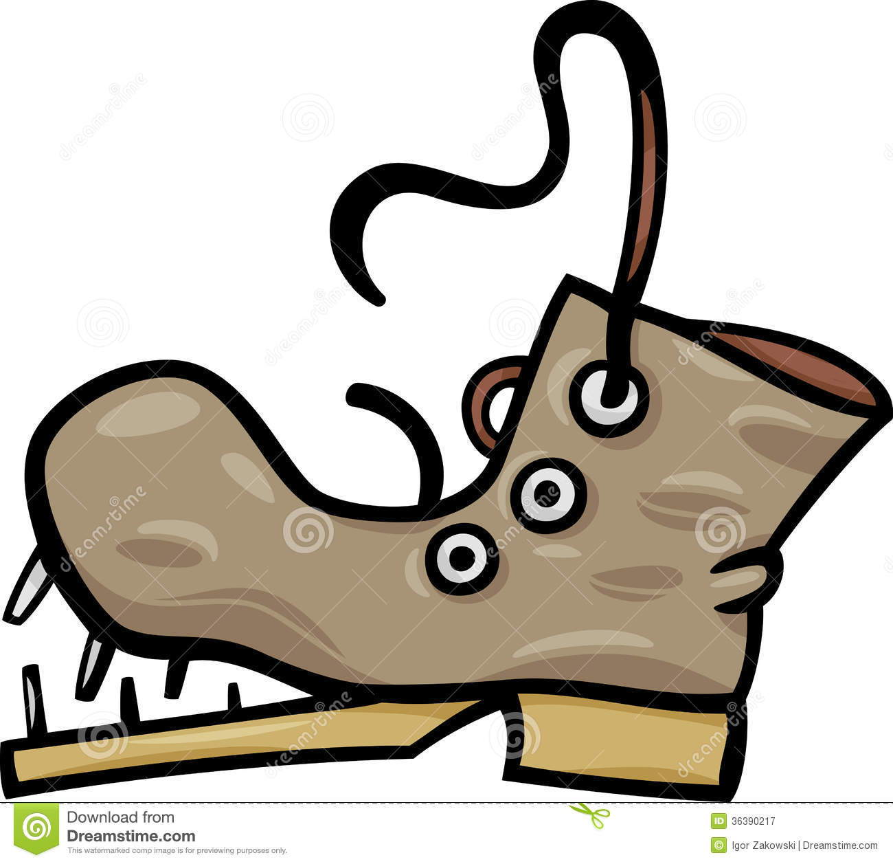 Old Shoe Or Boot Cartoon Clip Art Royalty Free Stock Photography