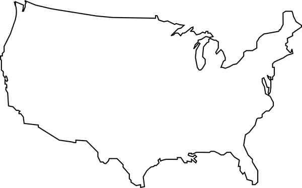 Outline Of Usa   Free And Easy Christian Clip Art