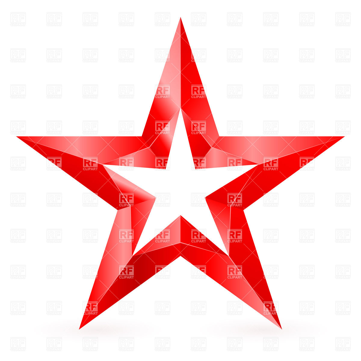 Red Five Pointed Star On White Background 26811 Objects Download