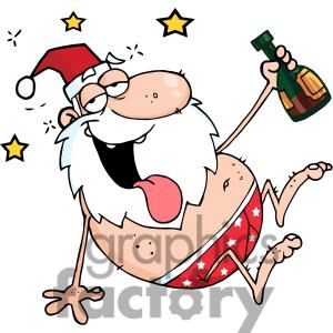 Royalty Free 3802 Drunk Santa Clause Clip Art Image Picture Art